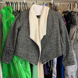 Faux fur half kids jacket